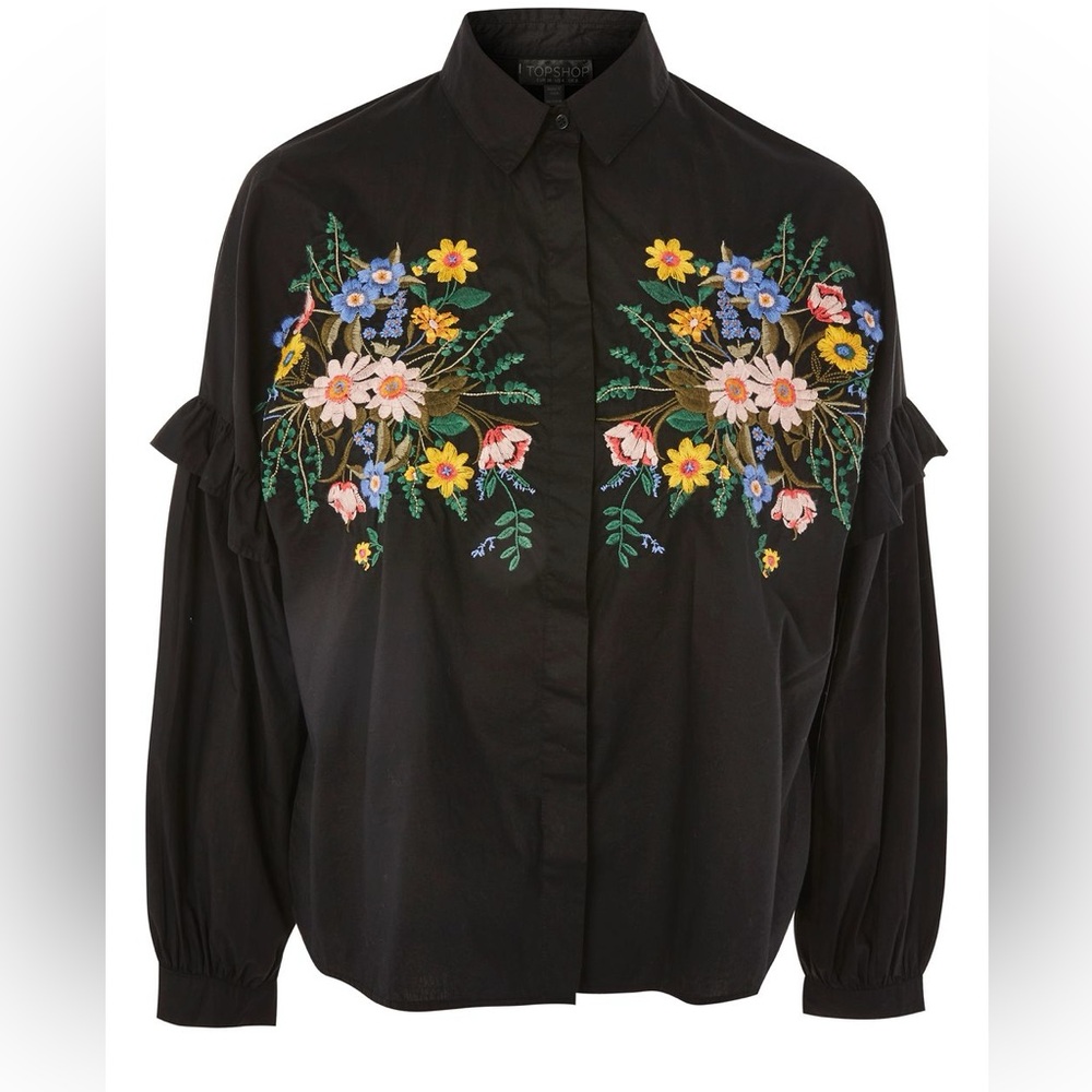 Staud Embroidered Button Down Top - image 2